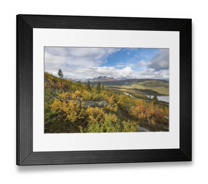 Framed Print : View to the mountains of Sarek National Park Framed Print : View to the mountains of Sarek National Park