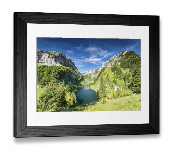 Framed Print : Mountain lake Faelensee, Alpstein