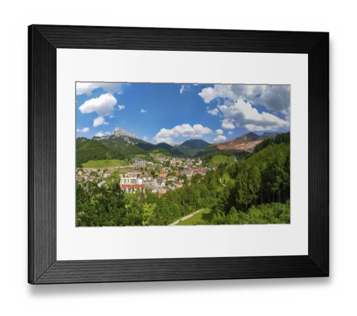 Framed Print : Iron ore with view to the Erzberg