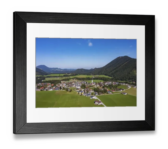 Framed Print : Drone shot, Faistenau with Lidaunberg