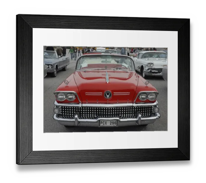 Framed Print : Front of a Buick Century 1958 at a meeting Framed Print : Front of a Buick Century 1958 at a meeting