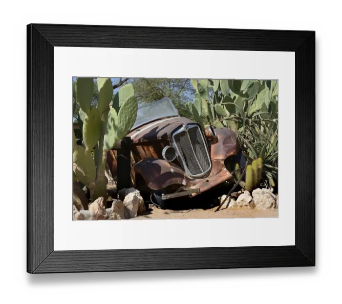 Framed Print : Car wreck, Solitaire, Khomas Region Framed Print : Car wreck, Solitaire, Khomas Region