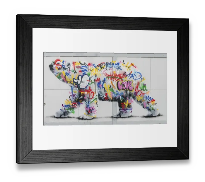 Framed Print : Polar bear (Ursus maritimus) from Graffiti