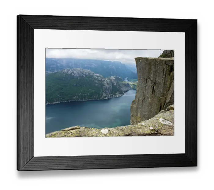 Framed Print : The Lysefjord, the Pulpit Rock on the right