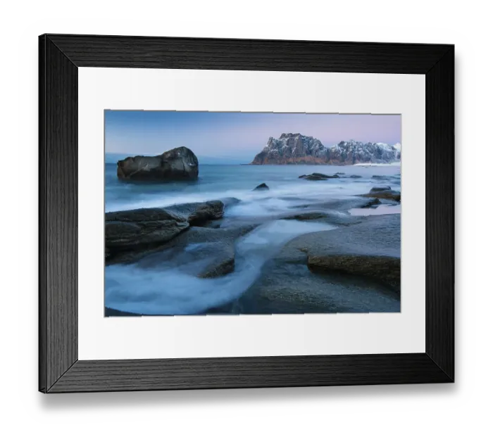 Framed Print : Sunset on the Fjord, Uttakleiv Framed Print : Sunset on the Fjord, Uttakleiv
