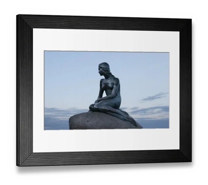 Framed Print : Little Mermaid, bronze sculpture Framed Print : Little Mermaid, bronze sculpture