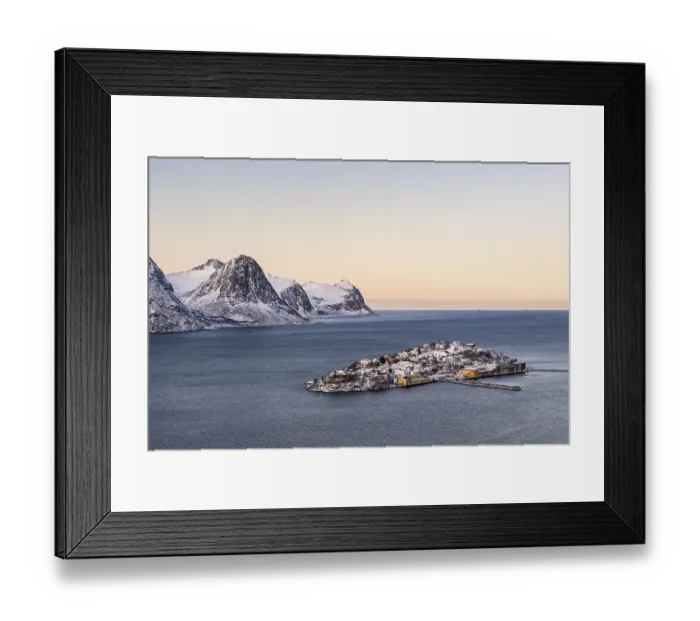 Framed Print : View of the fishing village Husoy Framed Print : View of the fishing village Husoy
