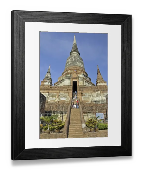 Framed Print : Staircase to the crypt, Great Chedi Chaya Mongkol Framed Print : Staircase to the crypt, Great Chedi Chaya Mongkol