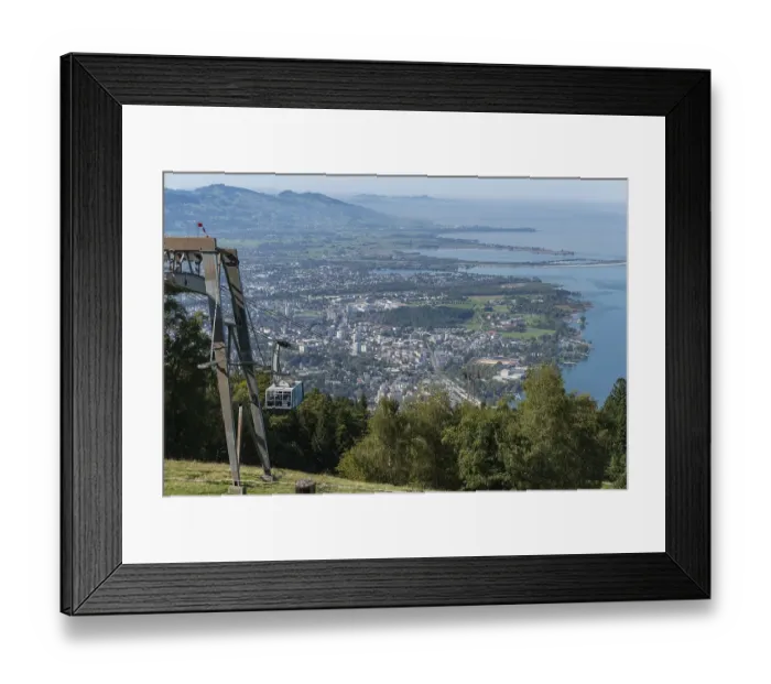 Framed Print : View from the Pfaender, 1064m, local mountain of Bregenz Framed Print : View from the Pfaender, 1064m, local mountain of Bregenz