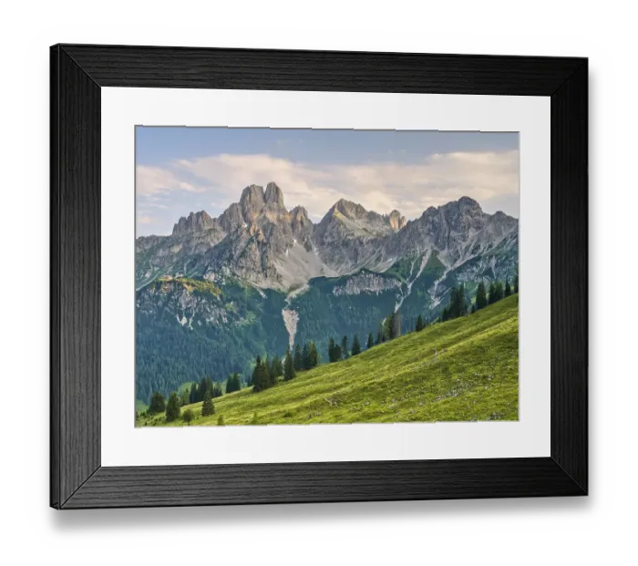 Framed Print : Alpine meadow in front of the large Bischofsmuetze