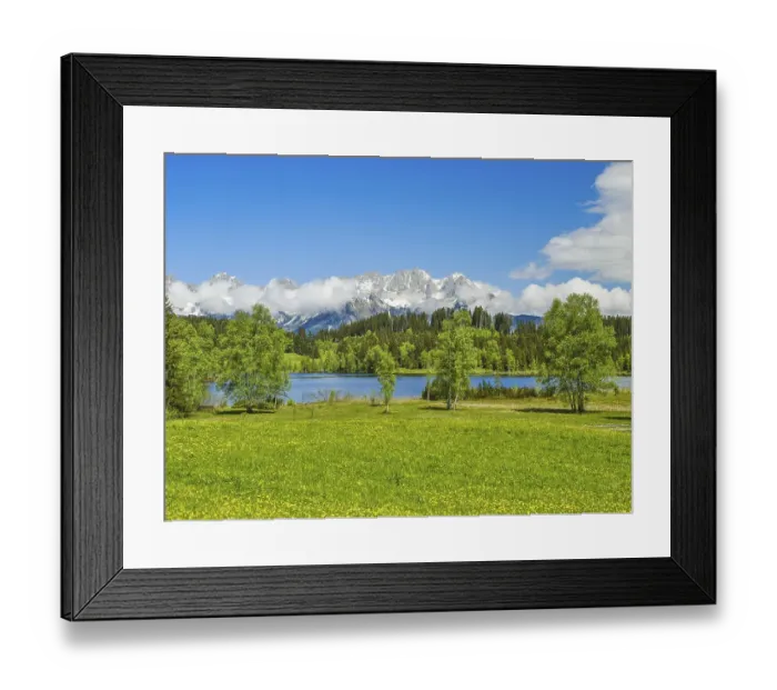 Framed Print : Wilder Kaiser with Schwarzsee, Moorsee Framed Print : Wilder Kaiser with Schwarzsee, Moorsee
