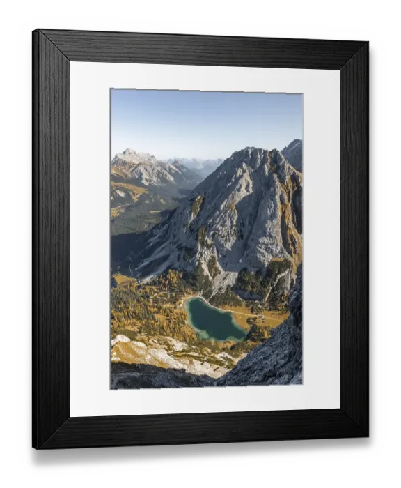 Framed Print : View of Seebensee from Ehrwalder Sonnenspitze Framed Print : View of Seebensee from Ehrwalder Sonnenspitze