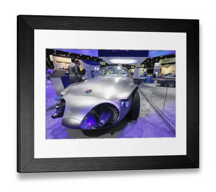 Framed Print : General Motors 1956 Firebird II Concept Car