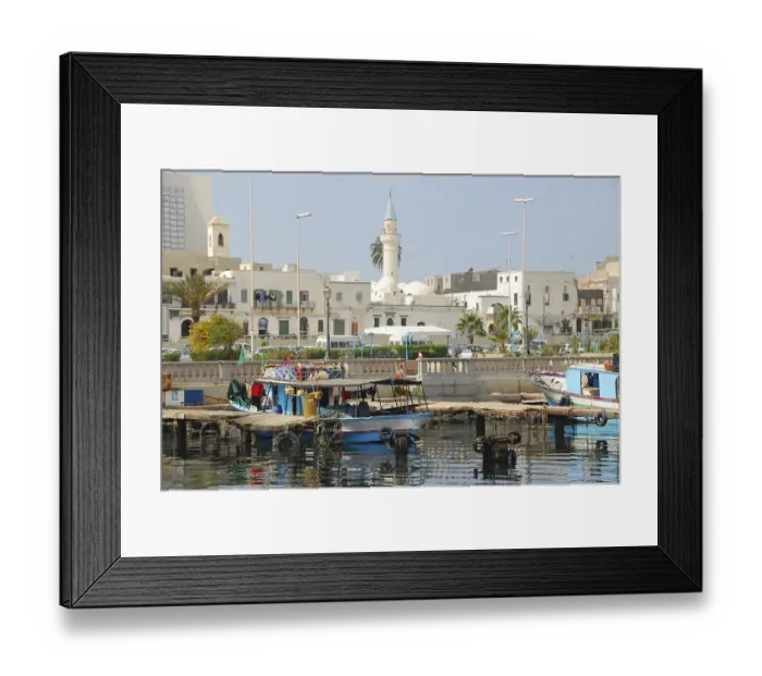 Framed Print : Fishing boats, Tripolis, Libya, Africa
