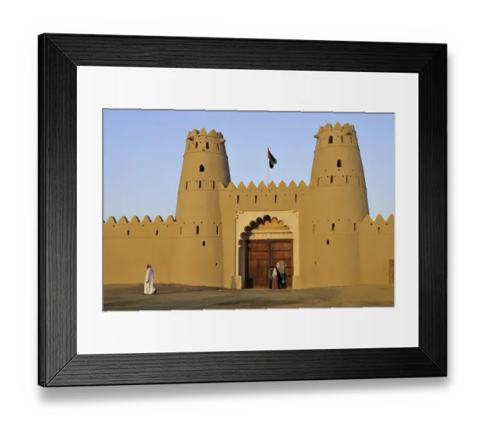 Framed Print : Main entrance of the Al Jahili Fort, Al Ain, Abu Dhabi, United Arab Emirates, Arabia, the Orient, Middle East, Asia