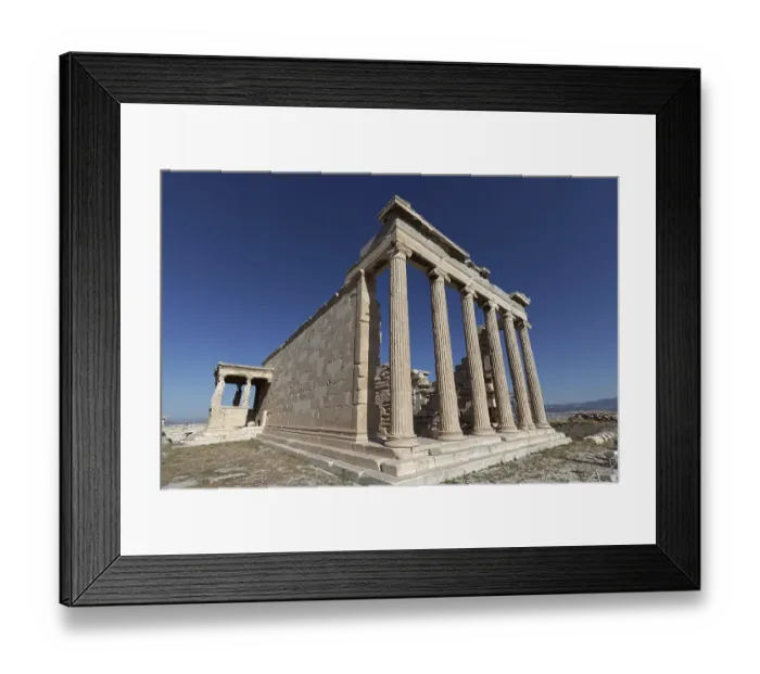 Framed Print : Erechteion east facade, blue sky Framed Print : Erechteion east facade, blue sky