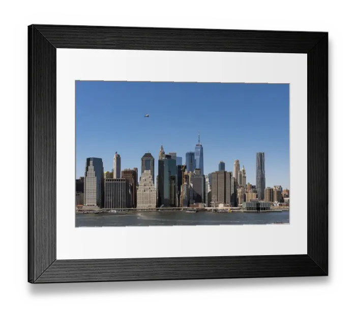 Framed Print : Lower Manhattan seen from Brooklyn Heights Promenade
