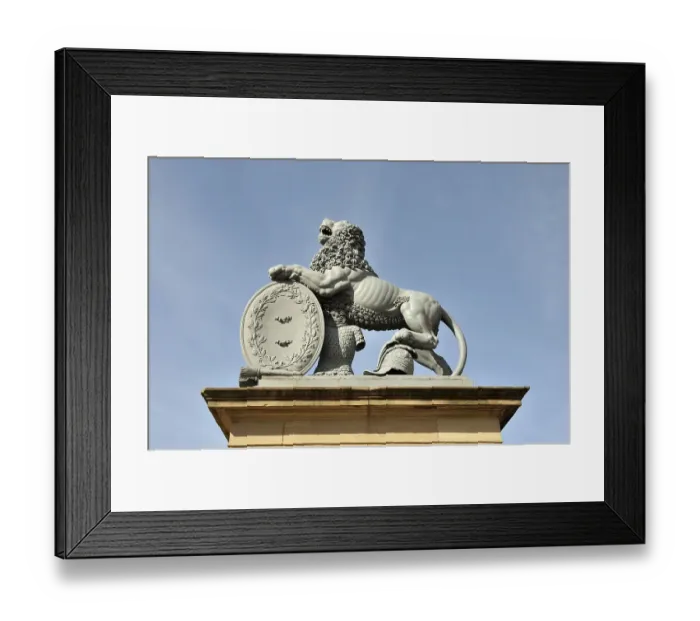 Framed Print : Colossal figure of a lion, heraldic animal