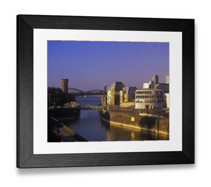 Framed Print : Rheinau peninsula, Malakoffturm tower