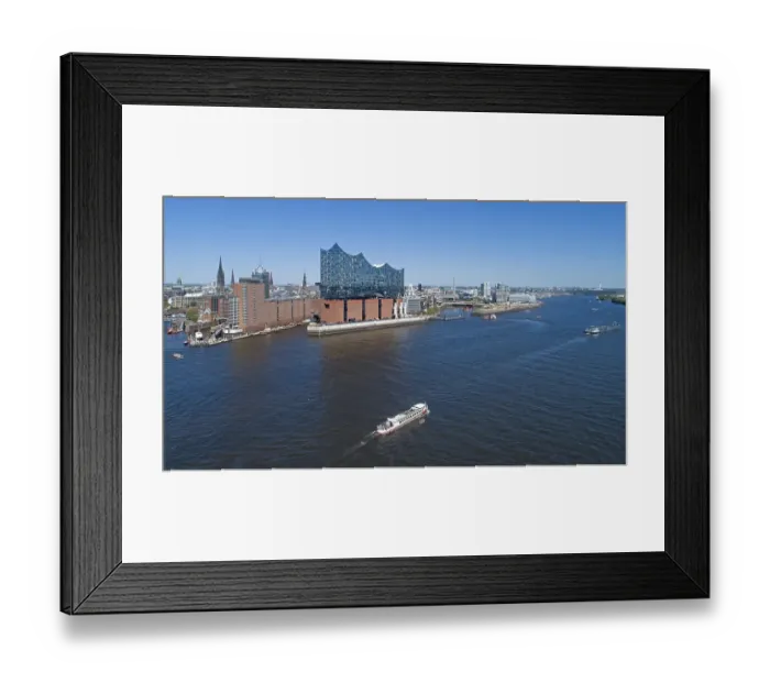 Framed Print : Aerial view, Elbe Philharmonic Hall
