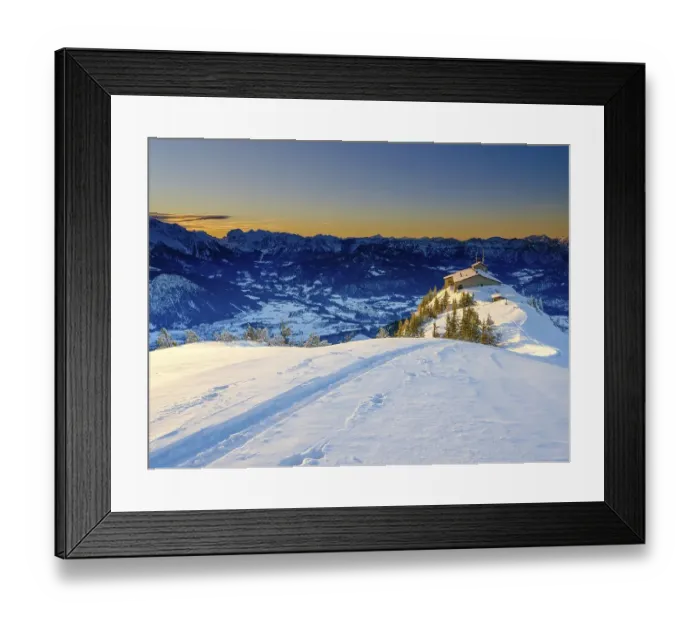 Framed Print : Eagle's Nest, lonely ski track at the Eagle's Nest