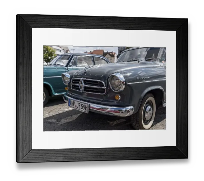 Framed Print : Vintage Borgward Isabella Limousine with white-tape tyres Framed Print : Vintage Borgward Isabella Limousine with white-tape tyres