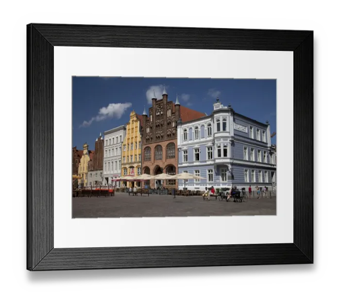 Framed Print : Alter Markt marketplace with Ratsapotheke pharmacy and Wulflamhaus building