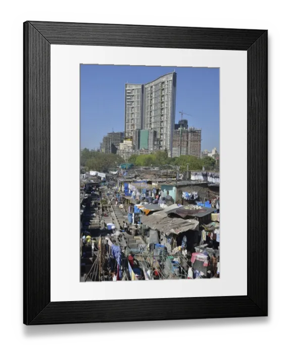 Framed Print : Dhobi Ghat, a central laundromat