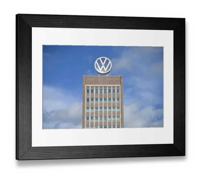 Framed Print : Volkswagen brand tower block, Wolfsburg Framed Print : Volkswagen brand tower block, Wolfsburg