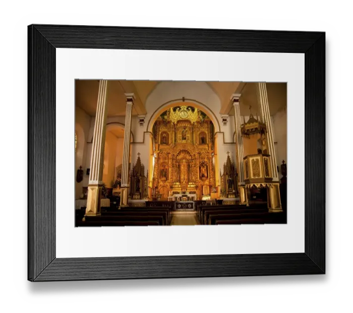 Framed Print : Famous golden Baroque altar, Altar de Oro de la Iglesia San Jose Framed Print : Famous golden Baroque altar, Altar de Oro de la Iglesia San Jose