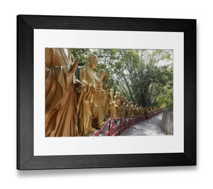 Framed Print : Lifesize, gilded figures of Arhat Framed Print : Lifesize, gilded figures of Arhat