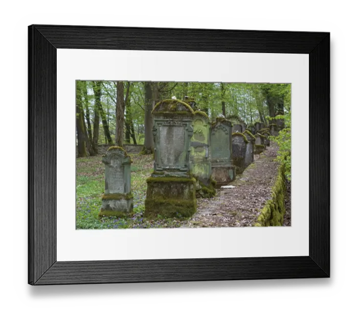 Framed Print : Grave stones built on a Jewish cemetery in the 16th century Framed Print : Grave stones built on a Jewish cemetery in the 16th century