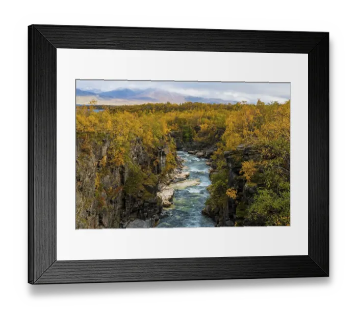 Framed Print : Autumnal Abisko Canyon, River Abiskojakka