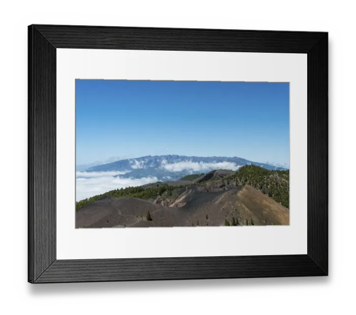Framed Print : Volcanic landscape on the Ruta de los Volcanes view of the caldera