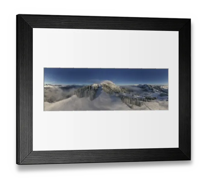 Framed Print : Mountain peak Hohe Salve, mountains with snow in winter Framed Print : Mountain peak Hohe Salve, mountains with snow in winter
