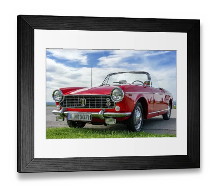 Framed Print : Vintage 1500 FIAT Spider, Cabriolet from 1963 to 1966