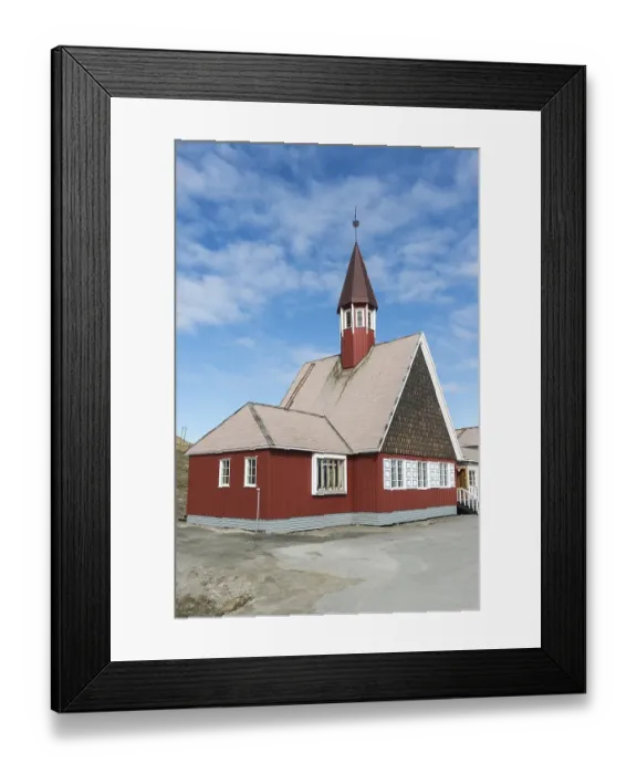Framed Print : Svalbard Church, Longyearbyen, Spitsbergen Island