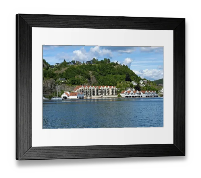 Framed Print : Townscape, Trellevika, Flekkefjord, Norway, Europe