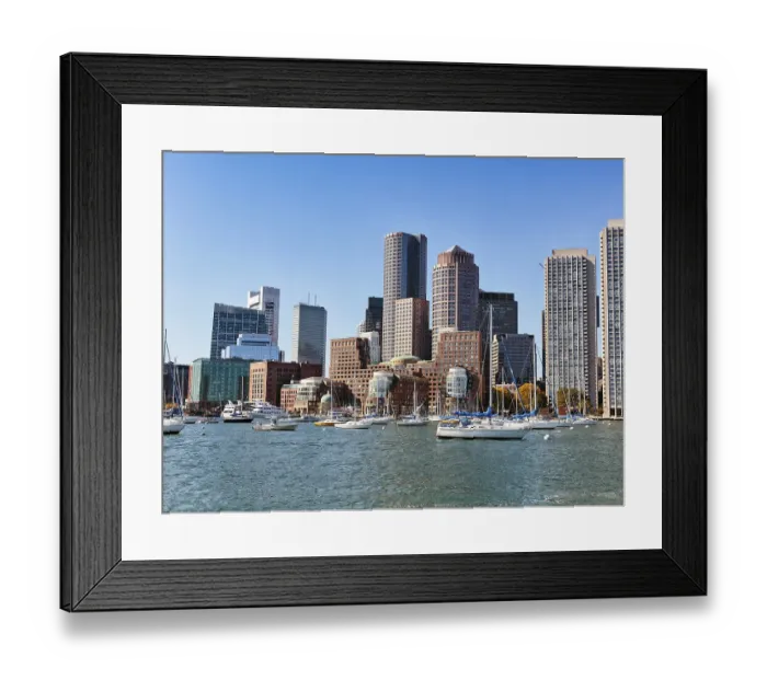 Framed Print : South Boston Waterfront, Skyline