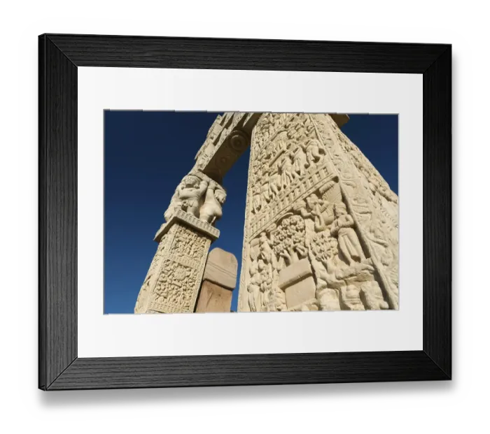 Framed Print : Stupas of Sanchi, UNESCO World Heritage site