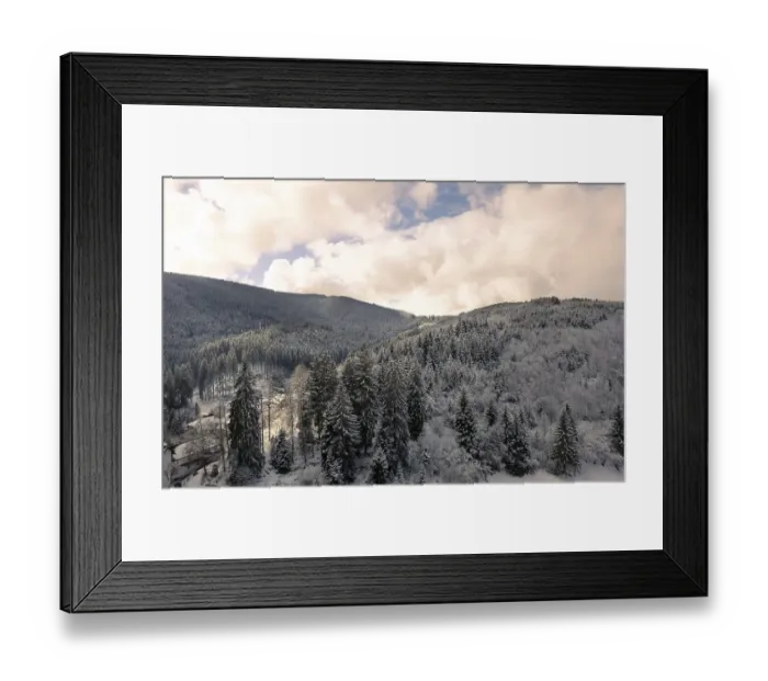 Framed Print : Forest in winter landscape, Feldberg Framed Print : Forest in winter landscape, Feldberg