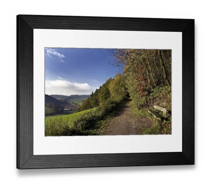 Framed Print : Autumnal landscape in Elfringhauser Schweiz region Framed Print : Autumnal landscape in Elfringhauser Schweiz region
