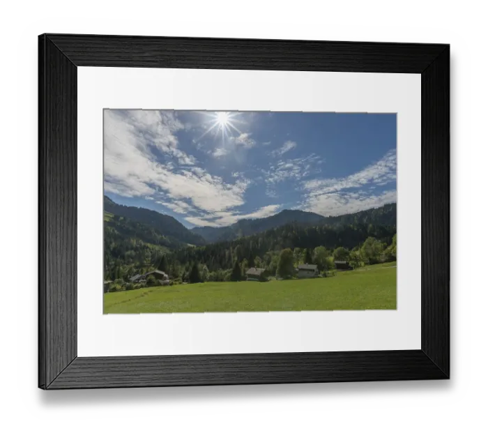 Framed Print : Mountain village Ebnit, municipality Dornbirn