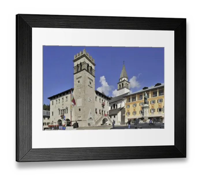 Framed Print : Square with statue of the painter Titian