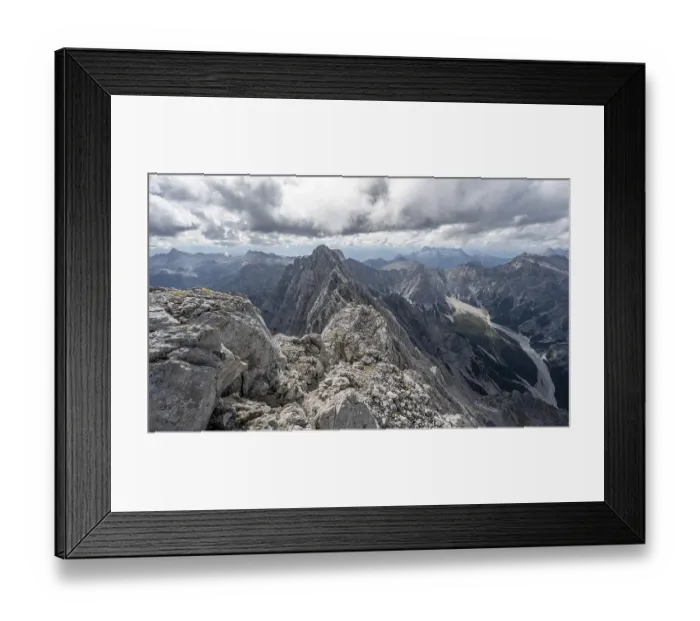 Framed Print : Rocky mountain ridge with Watzmann Suedspitze