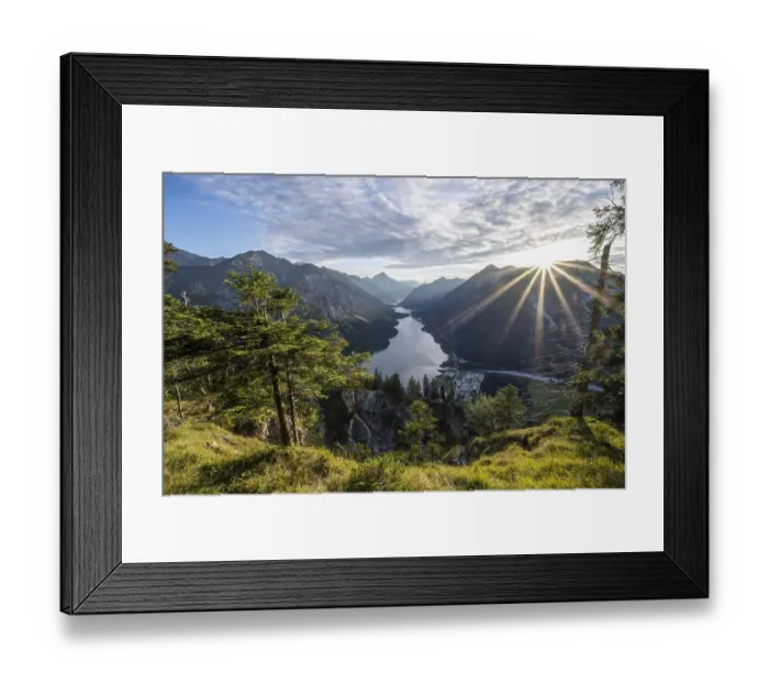 Framed Print : View from the summit of Schoenjoechl