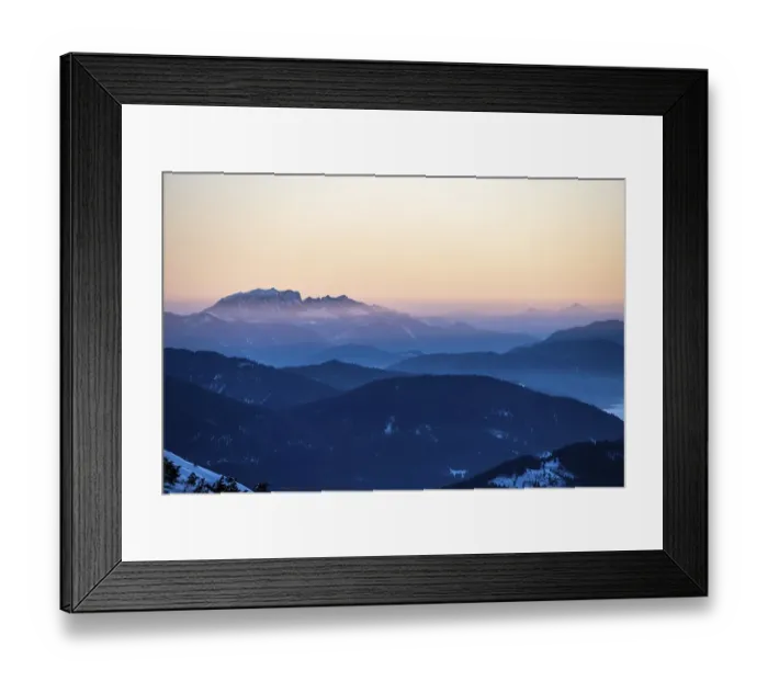 Framed Print : Sunrise, alpine foreland with mountains Framed Print : Sunrise, alpine foreland with mountains