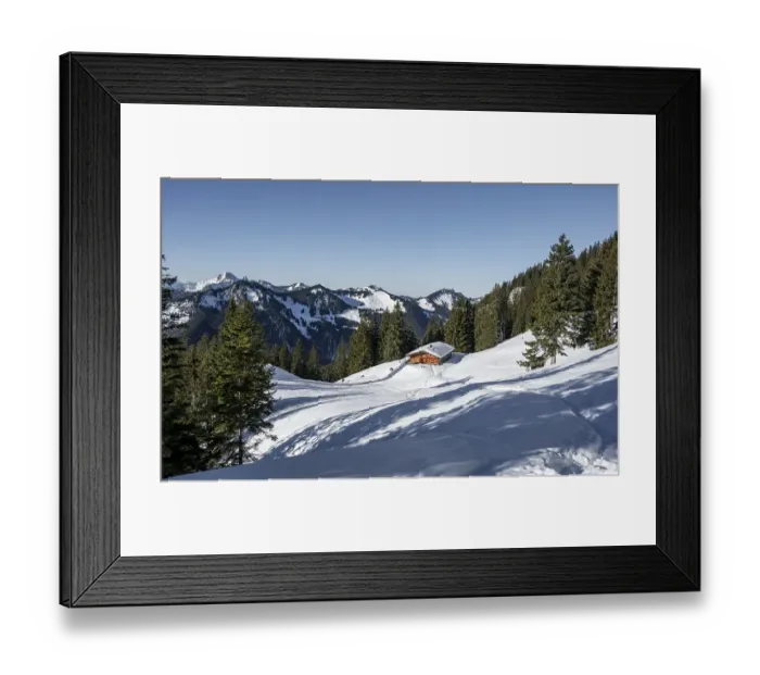 Framed Print : Wildfeld Alm, mountains in winter Framed Print : Wildfeld Alm, mountains in winter