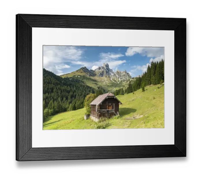 Framed Print : Bishop's mitre with alp in the foreground