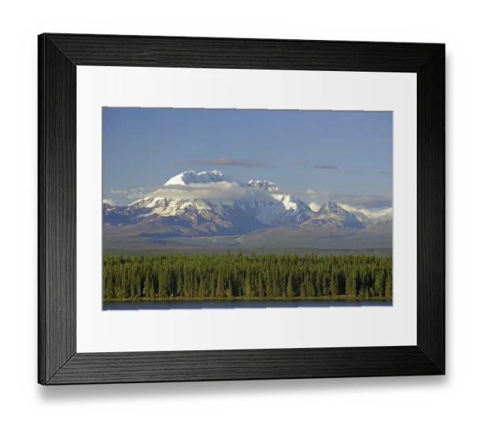 Framed Print : View of lake and snow-capped mountains Framed Print : View of lake and snow-capped mountains